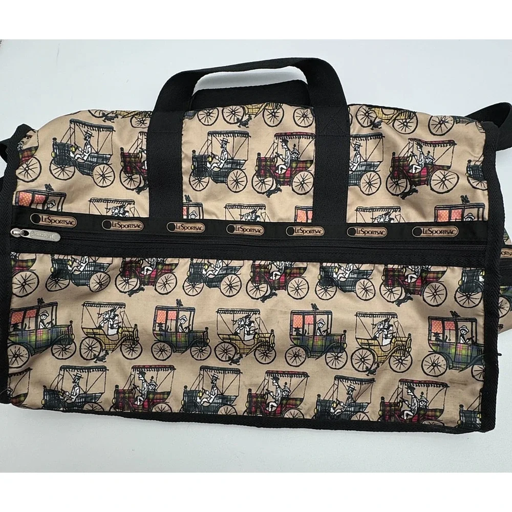 Vintage LeSportsac Deluxe Large Weekender Duffel Bag Carriage Plaid Costa Rica